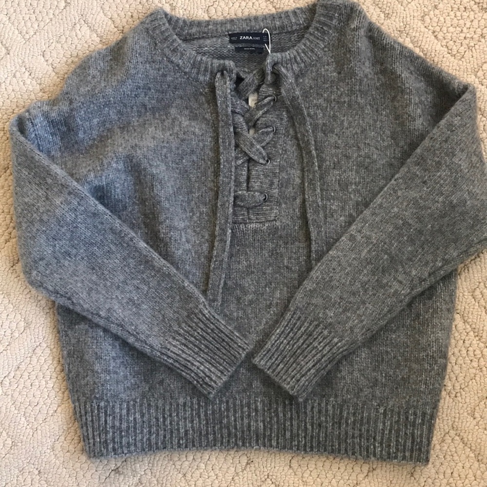 Zara Grey Wool Sweater